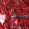 6ft. Pre-Lit Red Tinsel Artificial Pop-Up Christmas Tree, Clear Lights